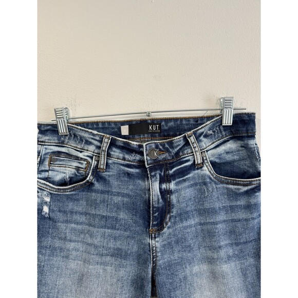 KUT FROM THE KLOTH Catherine Boyfriend Jeans Medium Wash Stretch Women's Size 10 - Picture 2 of 7